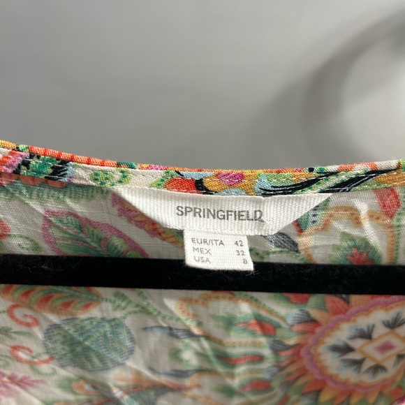 Springfield floral lace dress button up summer dress - Picture 5 of 9